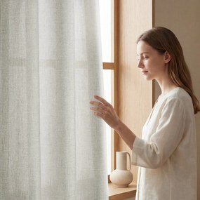 ZÁVES NA KRÚŽKOCH LINDA 140X250 CM BÉŽOVÁ