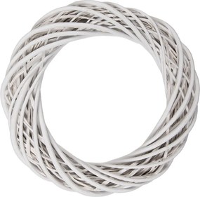 Prírodný biely ratanový veniec Rattan M - Ø 40*7 cm