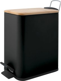 Matne čierny nášľapný oceľový odpadkový kôš 5 l Erik – Spirella