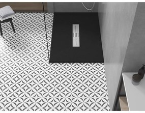 Mexen Toro, SMC obdĺžniková sprchová vanička 130 x 80 cm, čierna matná, 43708013