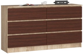 Komoda Keanu  (dub sonoma + wenge). Akcia -16%. Vlastná spoľahlivá doprava až k Vám domov. 1069396