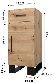 Predsieňová zostava Amanda 7 (dub artisan + zelená). Vlastná spoľahlivá doprava až k Vám domov. 1085913
