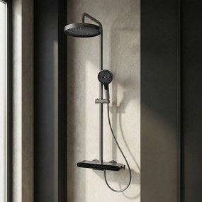 Rea Farel, sprchový set s vaňovým výtokom, grafitová matná, REA-P0352