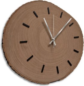 Nástenné hodiny z kmeňu stromu s originálnou kôrou  | KOTO: Amber - 3072 26-29 cm 4815-115591 KOR008-29-AMBER