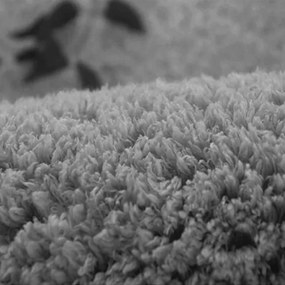 Protišmykový koberec ALPACA sivý kruh