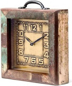 Hranaté hodiny v štýle upcycle 310x80x350