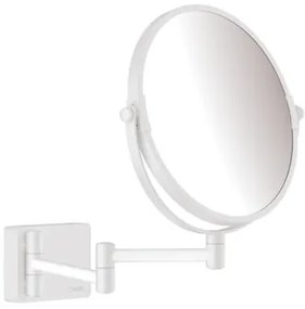 Kozmetické zrkadielko Hansgrohe AddStoris sklopné vo farbe matná biela 41791700