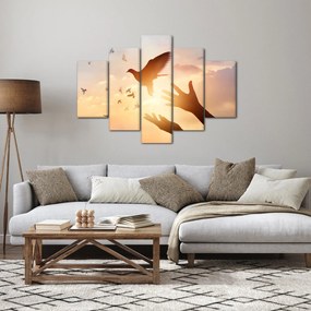 Obraz - Holubica, leť! (150x105 cm)
