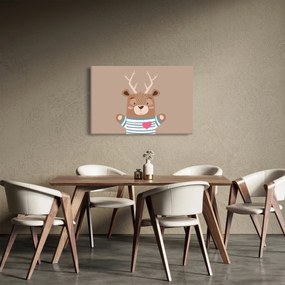 Obraz - Jeleň v pruhovanom tričku (90x60 cm)