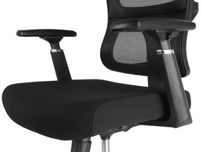 Kancelárska ergonomická stolička Neoseat BROOKE — čierna, nosnosť 150 kg