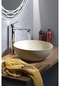 Sapho - Umývadlo na dosku FORMIGO Ø 39 cm betón/béžová