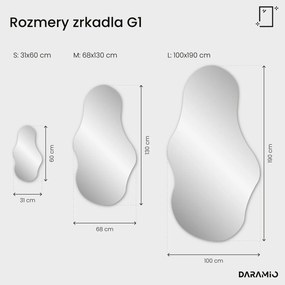 Atypické zrkadlo s LED osvetlením G1