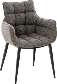 Stolička Tirana látka čierna - titánovo sivá