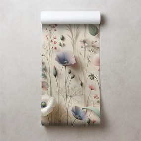 Tapeta pastelové lúčne kvety