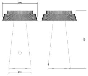 Globo 36624P - LED Stmievateľná solárna dotyková lampa LED/4W/3,7W IP54 ružová