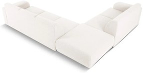 Biela rohová pohovka z textílie bouclé (ľavý roh) Molino – Micadoni Home