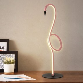 Stolná LED lampa Flamingo ružová – dizajnové osvetlenie
