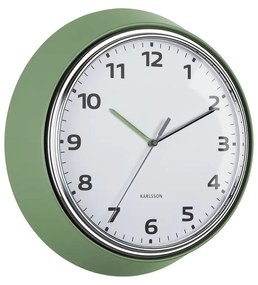Karlsson 6006GR dizajnové nástenné hodiny zelená,pr. 34 cm