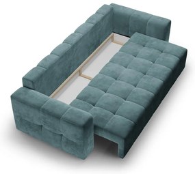 Modrá zamatová rozkladacia pohovka Milo Casa Luca