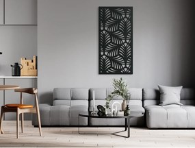 drevko Obraz na stenu Palmové listy 3D Rozmer obrazu: 44,5 x 22 cm, Farba dekorácie: Čierna
