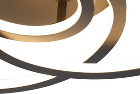 Stropné svietidlo čierne 45 cm vrátane LED 3-stupňové stmievateľné - Rowin