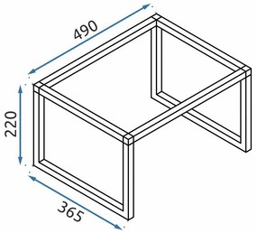 Rea Goya, konglomerátové umývadlo na dosku 50 cm - konzola, KPL-U8900
