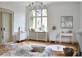 Odkladací stolík BAROQUE 55x96,5 cm biela