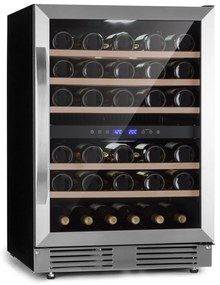 Klarstein Vinovilla 50 Duo, dvojzónová vinotéka, 53 l, 17 fliaš, 3-farebné LED osvetlenie, sklenené dvere