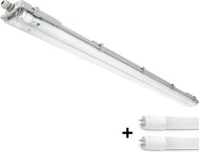 LED technické žiarivkové svietidlo T8, 2×G13 (2×18 W) / 230 V, 5000 K, IP65, 127 cm