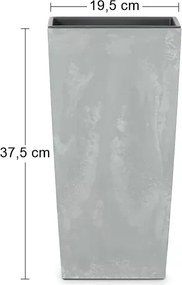 Plastový kvetináč DURS200E 20 cm - sivý betón