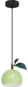 Luster na lanku APPLE 1xE27/15W/230V zelená