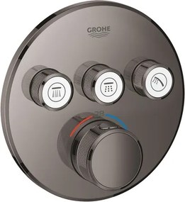 Sprchová batéria GROHE Grohtherm Smartcontrol bez podomietkového telesa hard graphite 29121A00