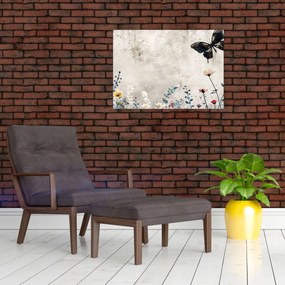 Obraz - Lúka v betóne (70x50 cm)