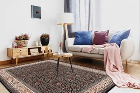 Koberec NAIN Kvety, rám 1181/51011 granátový / béžový