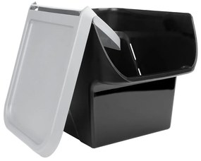VILDE Úložný box na zemiaky a cibuľu s vetraním, VEGBOX sivý (14l - 10kg zemiakov)