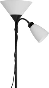 Smart LED AGNES stojaca čierna lampa na čítanie nastaviteľná 2xE27