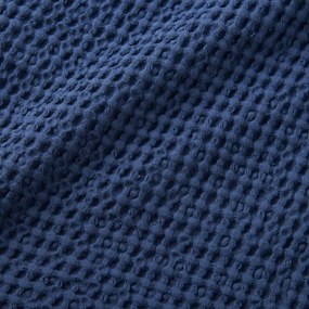Tmavomodrá bavlnená deka 150x200 cm Jaipur Chunky Waffle – Pineapple Elephant