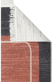 Kusový koberec Arya 36 black/terra 60x90 cm