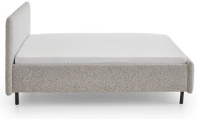 Béžová čalúnená dvojlôžková posteľ s úložným priestorom s roštom 140x200 cm Primo – Meise Möbel