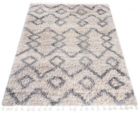 Kusový koberec shaggy Tizoc krémový 120x170cm
