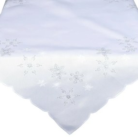 Forbyt Vianočný obrus Hviezdičky biela, 40 x 140 cm