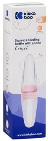 Fľaštička silikónová s lyžičkou 90ml Comet Pink