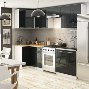 Horná kuchynská skrinka OLIWIA W 50 H720 biela / grafitová, lesk