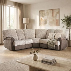 Bielastické poťahy MODULO béžové sedák M (40-59 cm x 81-130 cm)