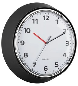 Karlsson 6006BK dizajnové nástenné hodiny čierna, pr. 34 cm