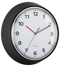 Karlsson 6006BK dizajnové nástenné hodiny čierna, pr. 34 cm
