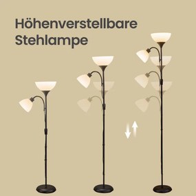 Stojacia lampa s nastaviteľnou lampou na čítanie LFLB35019B102