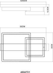 Globo 48047D1 - LED Stropné svietidlo ZARA LED/24W/230V 3000K 33x53 cm