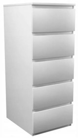 Komoda 5 zásuviek W5 biela