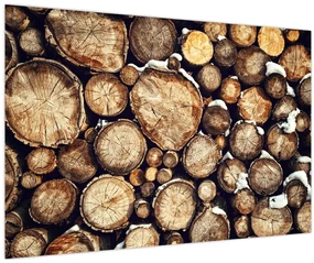 Obraz - Drevo v snehu (90x60 cm)
